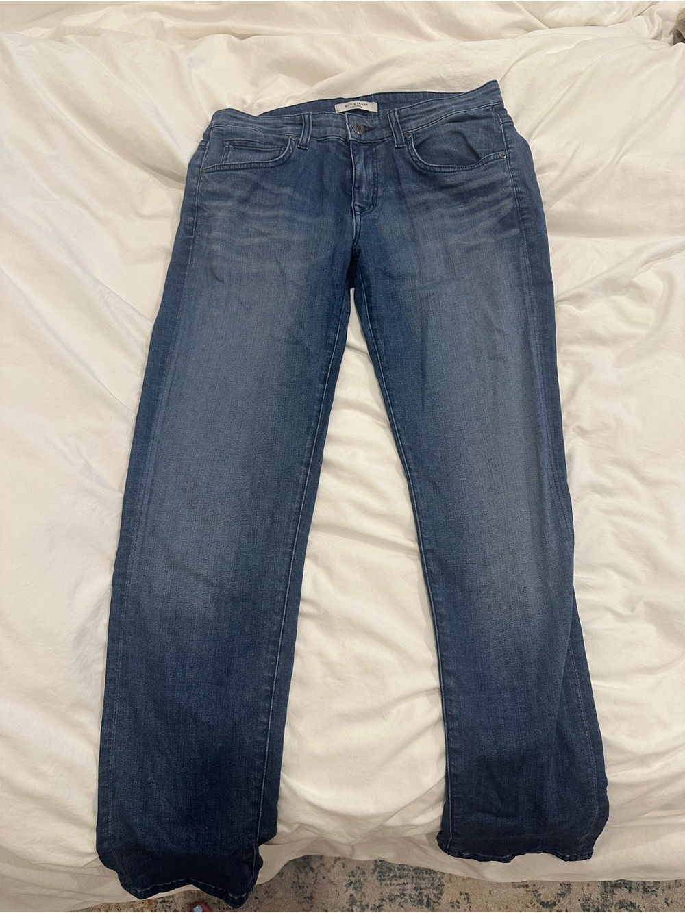 Men's Dark Blue Straight-Leg Jeans